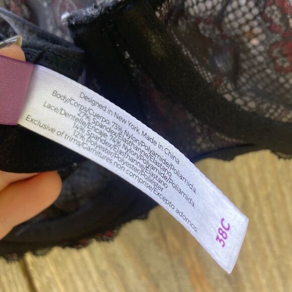 Adore Me Lace Underwire Bra- Red/black - Picture 7 of 7